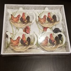 Kent Pottery, set of 4 teabag holder New